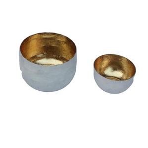 Candelabro de luz de té dorado votivo de Metal de Color blanco moderno para decoración de Navidad decoración de boda en casa-dos tamaños de hierro - Product Image 1