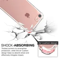 Étui de téléphone en TPU transparent antichoc pour iPhone X étui de téléphone portable, housse de protection Airbag pour iphone 8