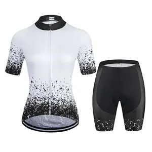 China Factory Made Wholesale Preço Barato mulheres Ciclismo Jerseys Sublimação Respirável Material Ciclismo Vestuário