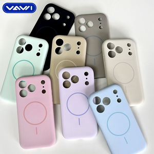 VAWI S081 Coque en silicone liquide pour appareil photo de style nuage en gros pour <span class=keywords><strong>iPhone</strong></span> 14 15 16 17 Pro Max, antichoc, Capa De Celular - Product Image 1