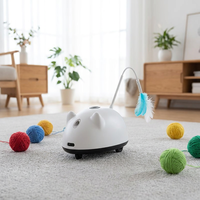 Jouet pour chat interactif automatique ODM/OEM : Rouleau mobile avec plumes pour l'exercice et le divertissement autonome du chat