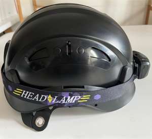 Casque de spéléologie en ABS à fort impact avec lampe à LED Casque de sécurité industrielle avec visière lors des activités de sauvetage et d'alpinisme - Product Image 3