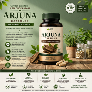 Cápsulas Herbales Arjuna, 60 Cápsulas Vegetarianas, Suplemento Botánico Natural, Apoyo Diario para el Bienestar, Sin Gluten, a Base de Plantas - Product Image 1