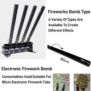 آلة إطلاق الكونفيتي بأربعة رؤوس مع تحكم عن بعد ونظام DMX512 لتأثيرات المسرح في حفلات الزفاف والفعاليات والحانات - Product Image 3