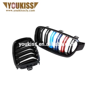 Calandre de voiture avant noire brillante ABS M3 double lamelles Style F30 pour bmw F31 325i <span class=keywords><strong>320i</strong></span> 328i 335i Grille de pare-chocs avant - Product Image 2