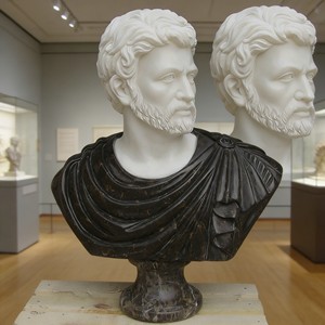 Busto de Mármol Antiguo, Esculturas de Busto de Mármol, Busto Masculino Famoso en Mármol - Product Image 3