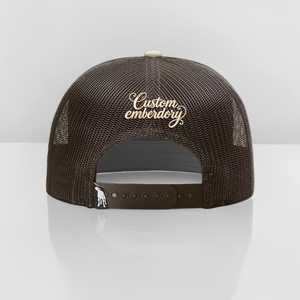 Gorra Trucker 168 de 7 Paneles con Malla y Cierre a Presión, Personalizada con Logotipo Bordado en Cuero, Dos Tonos, 100% Algodón, Estilo Hip Hop, Gorras de Béisbol - Product Image 5