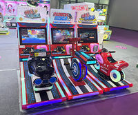Simulateur de conduite commercial avec cabinet en métal et plastique pour les zones de jeux de détail, les exploitants d'arcades et les projets de mise en place de centres de jeux