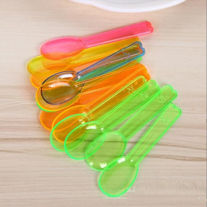 Cuillère plastique transparente réutilisable 100 mm - Firplast