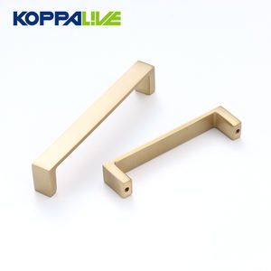 Koppalive 96mm & 128mmモダンラグジュアリーゴールドスクエアブラッシュブラスブラスブラスキャビネット引き出しハンドルキッチン家具ハードウェア用 - Product Image 6