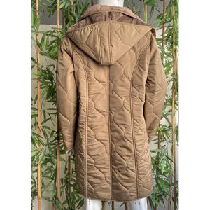 Manteau long en fausse fourrure pour femme Vetre, doublure en vison, grande taille 95 cm, tailles 42-58, résistant à l'eau, capuche amovible, vêtements d'extérieur - Product Image 4