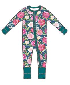 Qingli OEM Tariffs Free Little Girl <strong>Zip</strong> Romper Baby <strong>Sleepsuits</strong> <strong>With</strong> Feet and <strong>Zip</strong> Daisy Flower Baby Rompers for Winter - Product Image 6