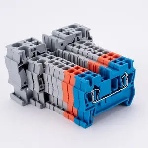 Popular ST2 5. Screw free terminal block for quick wiring and guide rail type direct plug terminal block
