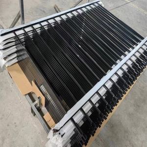 Valla <span class=keywords><strong>tubular</strong></span> de aluminio con recubrimiento en polvo negro y blanco, con parte superior plana, para piscinas y patios, compatible con el estándar australiano, ecológica y segura. - Product Image 6