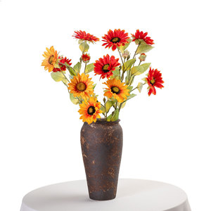 Tige unique de tournesol artificiel Sugiura blanc et jaune pour décoration de mariage et d'intérieur - Product Image 5