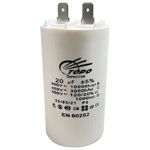 Capacitor de película de corrida e partida, motor de ac cbb60 para bomba de água