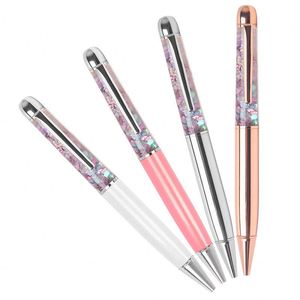 Custom Printed Logo Business Novelty Spinning Metal Ballpoint <b>Pen</b> With Colorful Sequins for Office Gift - Product Image 6