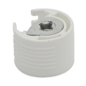 Supporto eccentrico per mensola in plastica bianca da 20 mm - Product Image 1