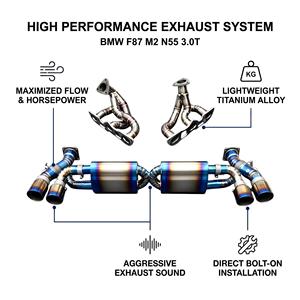 ระบบท่อไอเสียแบบวาล์ว Vortex Blue Burnt Titanium Valved Exhaust System Headers Catback สำหรับ Porsche 911 Carrera 991.2 991 3.0T Turbo ชุดแต่ง - Product Image 1