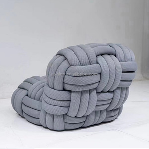 Sang Trọng Ý Giản Dị Ghế Nhung Vải Dệt Ghế Ngồi Có Thể Ngả Thiết Kế Vải Duy Nhất Phòng Chờ Ghế Dệt Kim Hôn Giải Trí Ghế Sofa - Product Image 5