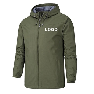<strong>Rain</strong> Coat With Custom Logo Windbreaker Zipper <strong>Jacket</strong> Waterproof <strong>Rain</strong> Waterproof <strong>Jacket</strong> Man Fishing <strong>Jacket</strong> for Outdoor Woven Raw - Product Image 1