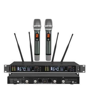 P830BJ TURE DIVERSITY 640-690MHz <span class=keywords><strong>Pro</strong></span> Haut-parleur portable en métal doré sans fil Meilleur microphone sans fil - Product Image 4