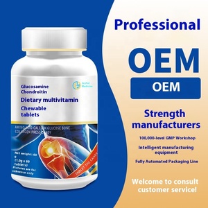 Comprimés à croquer personnalisés RQZ Hesengyuan pour adultes, calcium, chondroïtine, vitamines, améliore la vue, saveur fruitée, 2 comprimés par jour, OEM - Product Image 2
