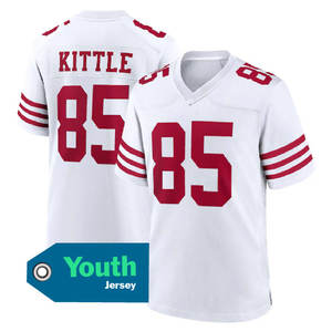Nieuwe Jeugd San Francisco # 13 Purdy # 23 McCaffrey # 54 Warner # 85Kittle Gestikte VP Limited American Football Shirts Topkwaliteit - Product Image 4