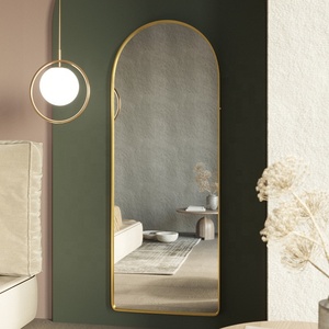 Miroir mural décoratif pleine longueur sur pied avec cadre en aluminium doré pour dressing et décoration intérieure - Vente en gros - Product Image 6