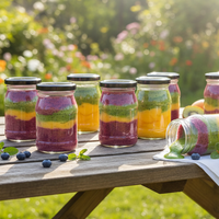 Pot en verre transparent, bouteille en verre, pot en verre avec couvercle spiralé noir, gourde réutilisable, convient pour les jus