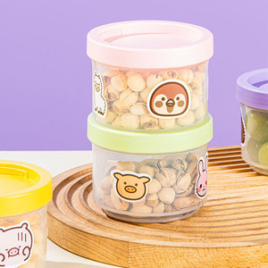 Nuevo contenedor redondo para almacenamiento de alimentos con tapa con clip, plástico transparente hermético para jengibre, ajo, cebollas, uso doméstico - Product Image 3