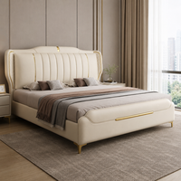 Juego de Muebles Modernos para Dormitorio Principal, Cama King Size con Estructura de Madera, Diseño Minimalista, Precio de Fábrica