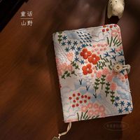 Carnet brodé en coton et lin A5 A6, reliure à fil, journal artistique fait main, carnet de notes portable, planificateur