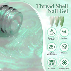 Gel UV LED Effet Coquillage 8 Couleurs, Vernis Gel Nacré Scintillant Texturé pour Manucure, Idéal pour Salons de Manucure, Vente en Gros, OEM, Marque Privée - Product Image 4