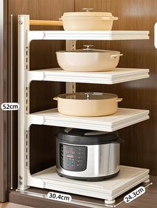 Estante de almacenamiento para ollas debajo del fregadero 2/3/4/niveles estante de almacenamiento de cocina de Metal organizador de sartén extensible - Product Image 4