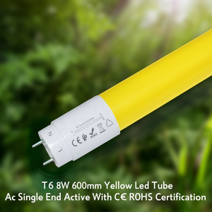 Tubo LED Giallo T8 8W 600mm Monofase Attivo con Certificazione CE RoHS - Product Image 3