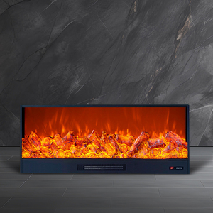 Riscaldatore per <span class=keywords><strong>Camino</strong></span> Elettrico Multimediale in Legno di Alta Qualità 50" 60" 74" 88" 100" con Effetto Fiamma a LED, Potenza 1500W, Stile Moderno e Telecomando - Product Image 4