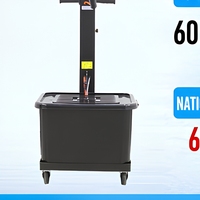 Ventilateur brumisateur électrique commercial sur pied oscillant, classe A++ d'efficacité énergétique pour l'extérieur et les exploitations agricoles
