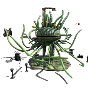 Fleur mangeuse d'hommes réaliste et mobile sur mesure |   Plante animatronique sonore/lumineuse pour parcs à thème intérieurs/extérieurs, centres commerciaux, décorations d'Halloween - Product Image 1