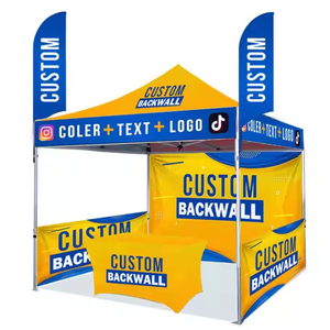 Outdoor <strong>Waterproof</strong> Eco-Friendly Trade Show Tents Durable Portable <strong>Canopy</strong> Printed Patterns Double Layer Oxford 3x4.5m - Product Image 1