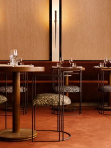 Sillas de Bar Modernas de Metal con Cojines con Estampado de Leopardo para Muebles Comerciales de Hotel, Diseño Contemporáneo - Product Image 5