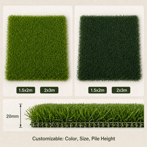 Tapis en herbe synthétique tissé durable anti-UV, <span class=keywords><strong>gazon</strong></span> artificiel longue durée pour chenil à fort trafic et animalerie - Product Image 2