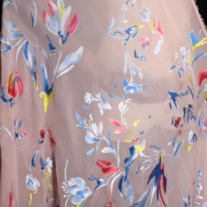 Elegante y Cómoda Tela <span class=keywords><strong>de</strong></span> Seda Opalina con Estampado Floral Rosa para <span class=keywords><strong>Vestidos</strong></span> y Faldas <span class=keywords><strong>de</strong></span> Verano para Chicas Jóvenes - Product Image 6