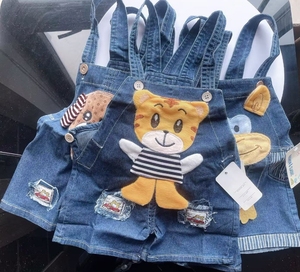 1PC Pantalones Cortos de Verano para Bebés y Niños Pequeños, Pantalones Vaqueros, Overoles, Dungarees - Product Image 1