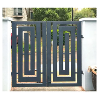 Design moderne et simple Portails de jardin électriques Conception Télécommande de portail coulissant étanche Porte de jardin en aluminium Porte en acier