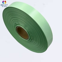 Ruban de satin en polyester en gros d'usine, rouleau de ruban de satin double face multicolore, satin entièrement mat