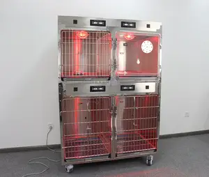 Bệnh Viện Thú Y Sử Dụng ICU Thú Y Chó Và Lồng Ngân Hàng Modular Cage Banks