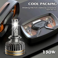 Ampoule de phare LED universelle Canbus pour voiture, 6000K, 30000lm, 12V, 130W, IP68, compatible H4/H11/9005/H13/881, accessoires automobiles en gros
