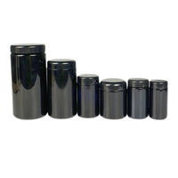 Bocaux en verre noir opaque anti-UV avec couvercles hermétiques, contenants multi-tailles anti-odeurs pour herbes/épices, vente en gros