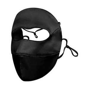 Full Face Silk Mask Black Unisex UV Protection Cycling Sports Sunshade Facekini Mask - Product Image 1